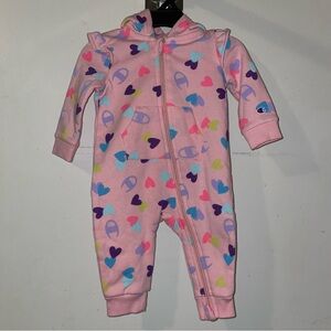 Champion Multicolor Heart Print Baby Romper